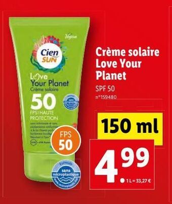 Lidl Crème solaire offre