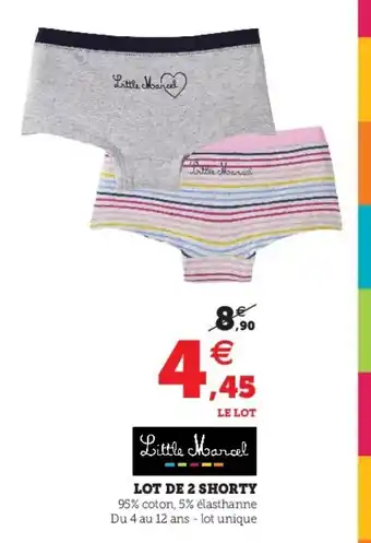 Hyper U Lot de 2 shorty offre