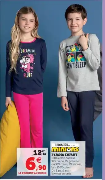 Hyper U Pyjama enfant offre