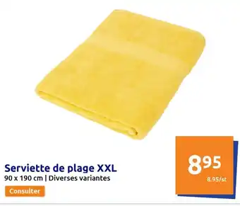 Action Serviette de plage XXL 90 x 190 cm | Diverses variantes offre