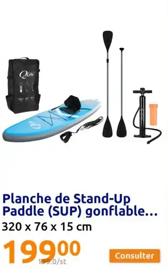 Action Planche de Stand-Up Paddle (SUP) gonflable... offre