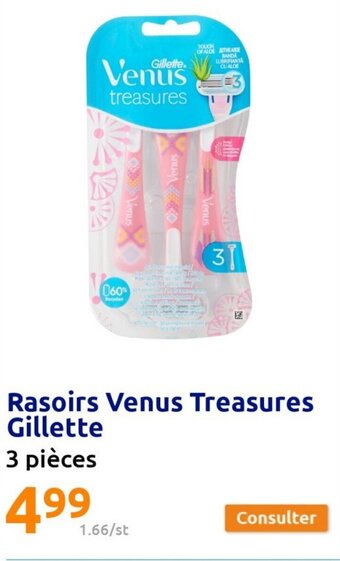 Action Rasoirs Venus Treasures Gillette offre