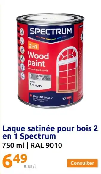 Action Laque satinée pour bois 2 Gant de barbecue en 1 Spectrum offre