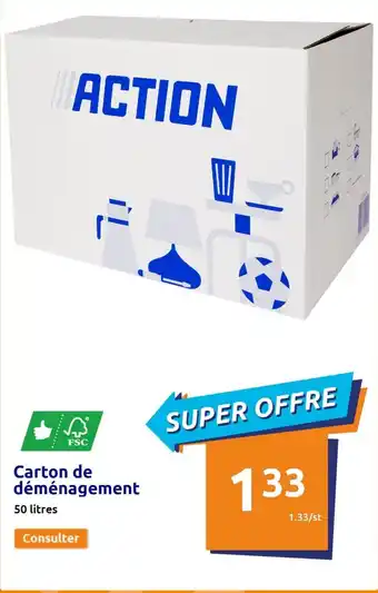 Action Carton de déménagement offre
