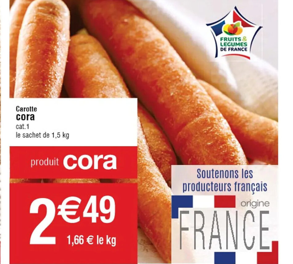 Cora Carotte cora cat.1 offre