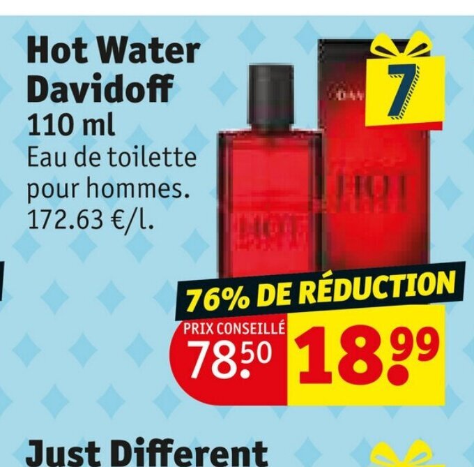 Promo Hot Water Davidoff 110 ml chez Kruidvat