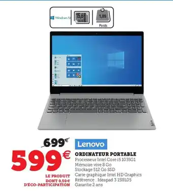 Hyper U Ordinateur portable offre