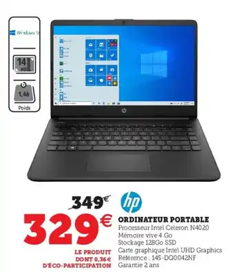 Hyper U Ordinateur portable offre