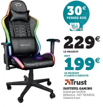 Hyper U Fauteuil Gaming offre