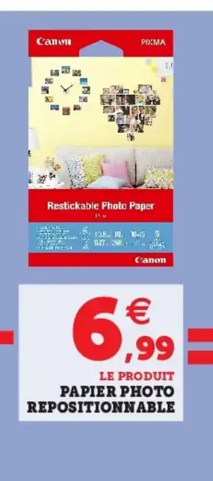 Hyper U Papier Photo Repositionnable offre