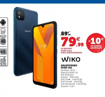 Hyper U Smartphone Wiko Y62 offre