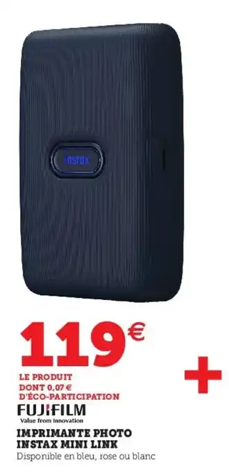 Hyper U Imprimante Photo Instax Mini Link offre