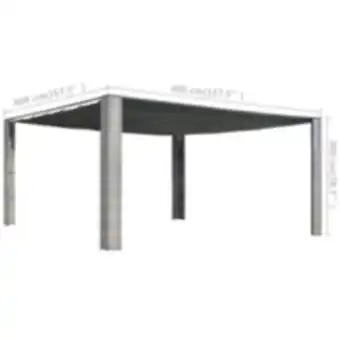 E.Leclerc Brico Vidaxl tonnelle avec toit résine tressée 400x400x200cm gris/anthracite offre