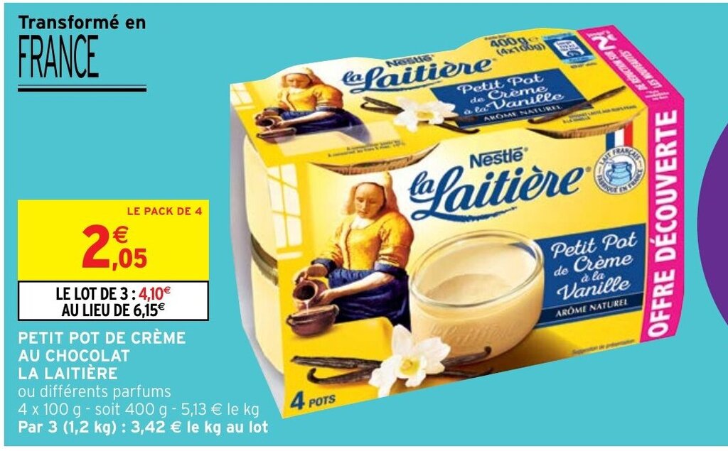 Promo PETIT POT DE CRÈME AU CHOCOLAT chez Intermarché Hyper