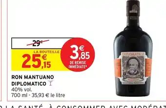 RON MANTUANO DIPLOMATICO Y 40% vol.