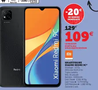 Hyper U Smartphone Xiaomi Redmi 9C offre