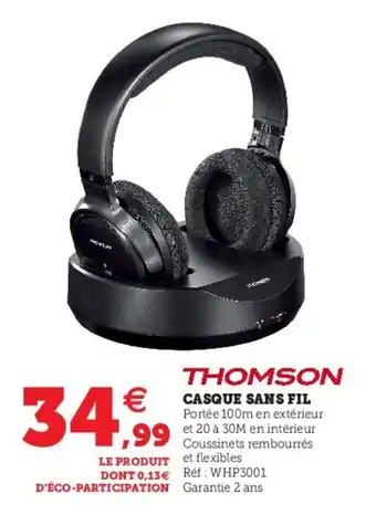 Hyper U Casque Sans Fil offre