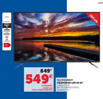 Hyper U Téléviseur Led 4K 65 offre