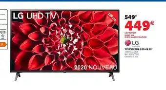 Hyper U Téléviseur Led 4K 55 offre