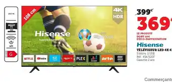 Hyper U Téléviseur Led 4K 43 offre