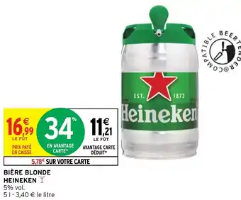 Intermarché Hyper BIÈRE BLONDE HEINEKEN offre