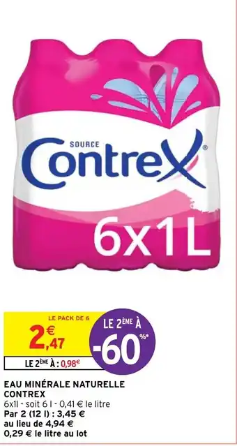 Intermarché Hyper EAU MINÉRALE NATURELLE CONTREX offre