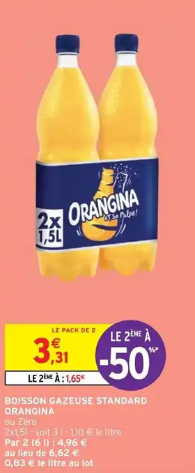 Intermarché Hyper BOISSON GAZEUSE STANDARD ORANGINA offre