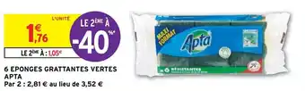 Intermarché Hyper 6 EPONGES GRATTANTES VERTES APTA offre