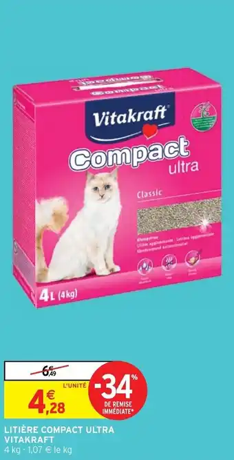 Intermarché Hyper LITIÈRE COMPACT ULTRA VITAKRAFT offre