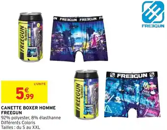 Intermarché Hyper CANETTE BOXER HOMME FREEGUN offre