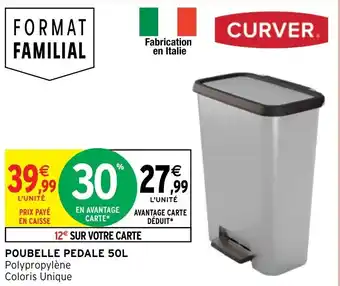 Intermarché Hyper POUBELLE PEDALE 50L offre