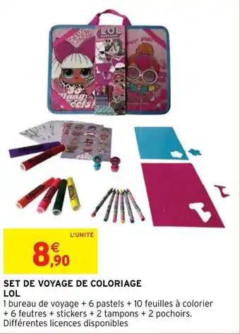 SET DE VOYAGE DE COLORIAGE LOL