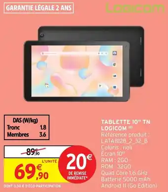 TABLETTE 10" TN LOGICOM