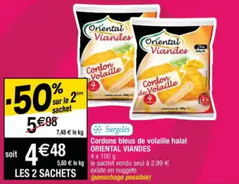 Cordons bleus de volaille halal ORIENTAL VIANDES