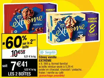 Cora x Carrefour Cônes vanille EXTRÊME offre