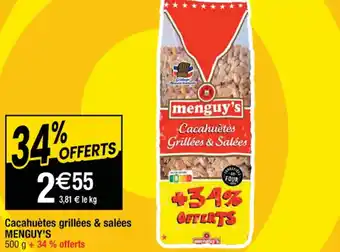 Cora x Carrefour Cacahuètes grillées & salées MENGUY'S offre