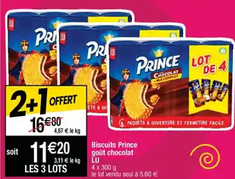 Cora x Carrefour Biscuits Prince goût chocolat LU offre