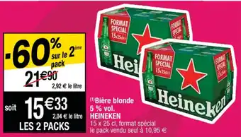 Cora x Carrefour (¹)Bière blonde 5 % vol. HEINEKEN offre