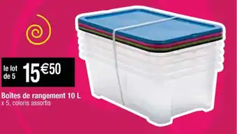 Boîtes de rangement 10 L
