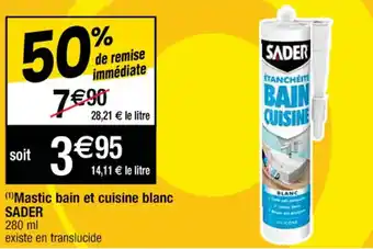 Cora x Carrefour (¹)Mastic bain et cuisine blanc SADER offre