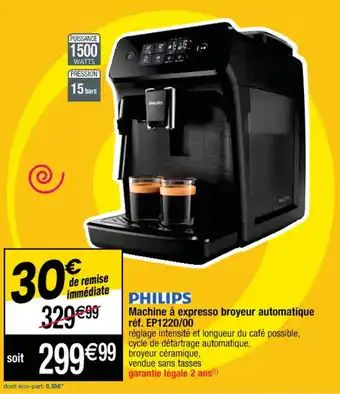 Cora x Carrefour Machine à expresso broyeur automatique réf. EP1220/00 offre
