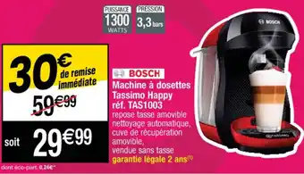 Cora x Carrefour Machine à dosettes Tassimo Happy réf. TAS1003 offre