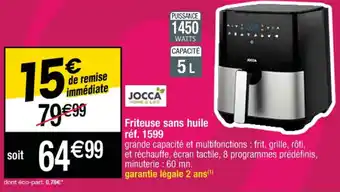 Cora x Carrefour Friteuse sans huile réf. 1599 offre