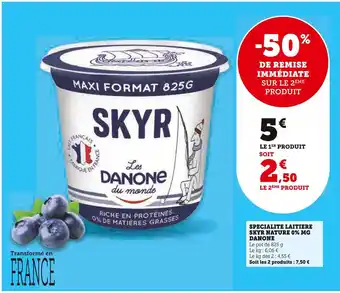 Super U Danone specialite laitiere skyr nature 0% mg offre