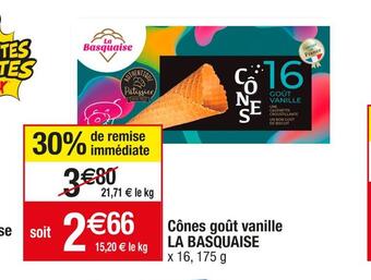 La basquaise cônes goût vanille