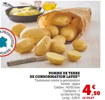 Super U Pomme de terre de consommation lavee offre