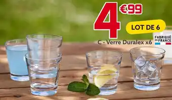 Gifi Duralex verre x6 offre