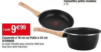 Cora x Carrefour Vitrinor casserole ø 16 cm ou poêle ø 24 cm offre
