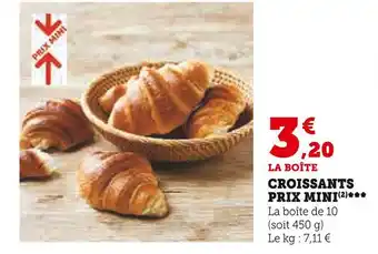 Croissants prix mini