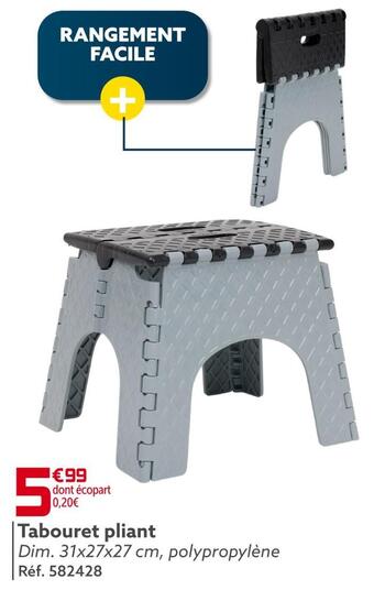Gifi Tabouret pliant offre
